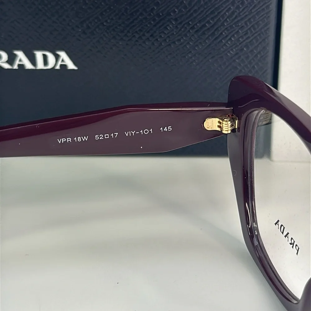 💯- New Authentic Prada PR 18WV VIY1O1 52 - Garnet Eyeglasses
